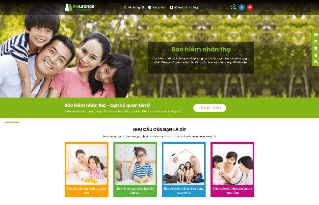 Mẫu thiết kế website bán bảo hiểm đẹp 1